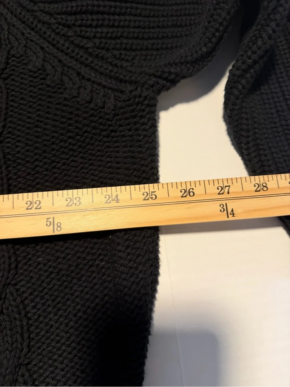 J. Crew Black Cable-Knit Crewneck Sweater